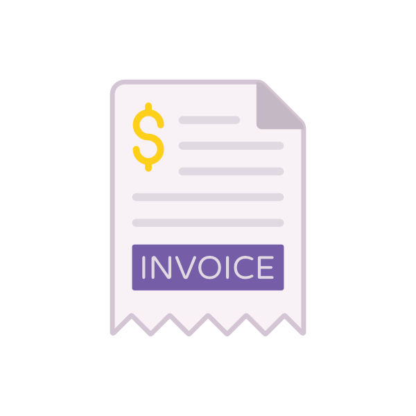 Flat Illustration Of Invoice 600X600